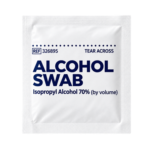 Free alcohol cleaning wipe